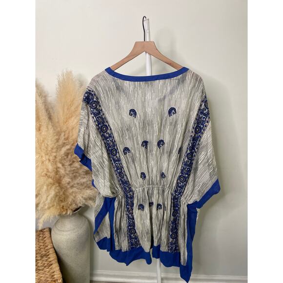 Anthropologie Floreat Lona Embroidered Tunic Top Large Bohemian Hippie - Picture 9 of 10